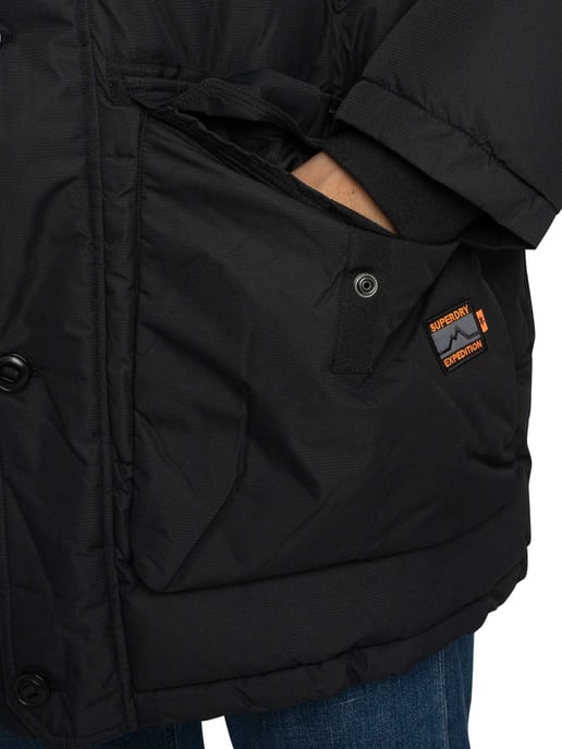 Superdry Expedition Puffer Parka-Jas, Zwart - Image 4