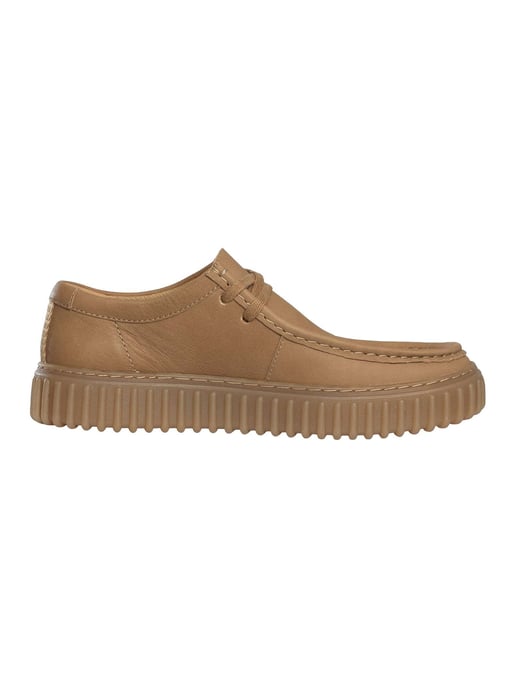 Clarks Torhill Lo Leather, Beige - Image 3