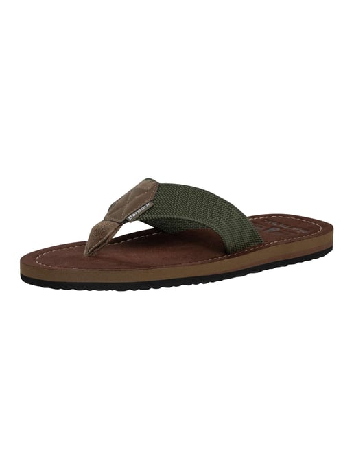 Barbour Toeman Slippers, Groen - Image 1