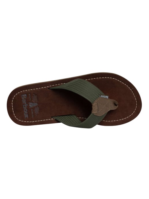 Barbour Toeman Slippers, Groen - Image 6