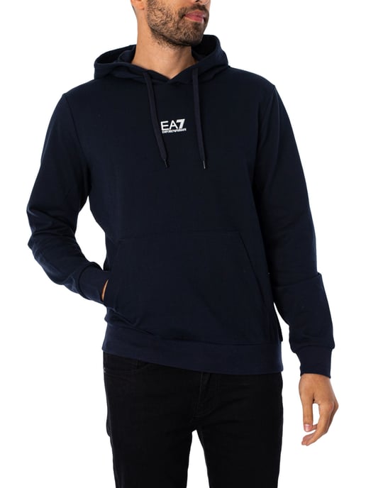 EA7 Jersey Trui Met Capuchon, Blauw - Image 2