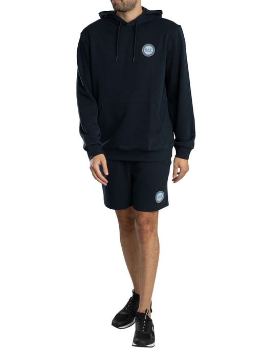 EA7 Pullover Hoodie Met Logopatch, Blauw - Image 5