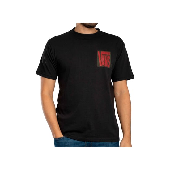 Vans Stretch T-Shirt Met Stack Back-Print, Zwart - Image 1