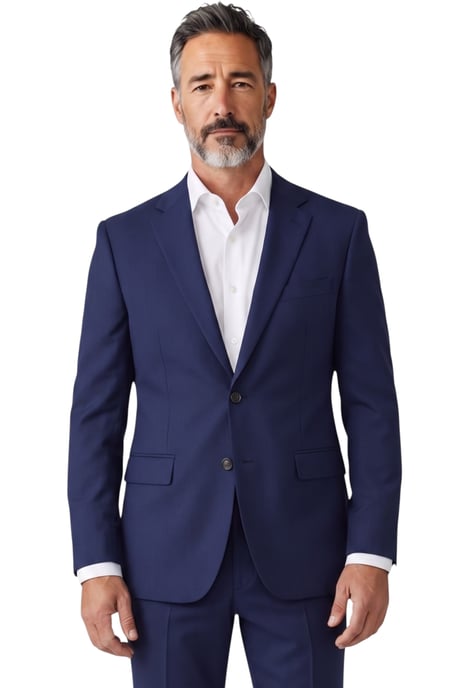 Marineblauwe, getailleerde formele blazer voor heren - Belmount - Image 1