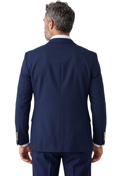 Marineblauwe, getailleerde formele blazer voor heren - Belmount - Image 4