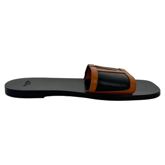 Valentino Garavani Viva Superstar slippers in zwart leer - Image 1