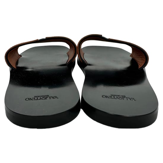 Valentino Garavani Viva Superstar slippers in zwart leer - Image 6