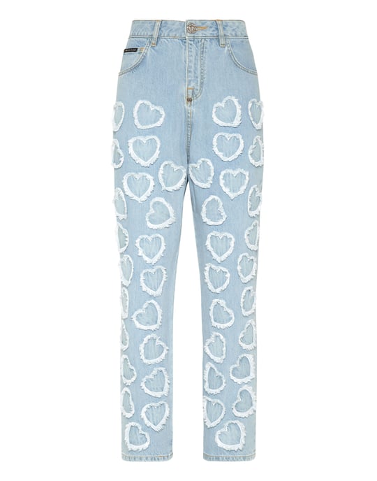 Denim Broek Met Loose Fit Heart - Image 1