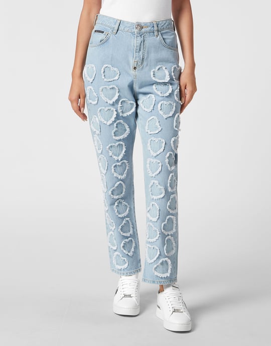 Denim Broek Met Loose Fit Heart - Image 2