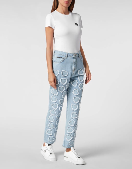 Denim Broek Met Loose Fit Heart - Image 4