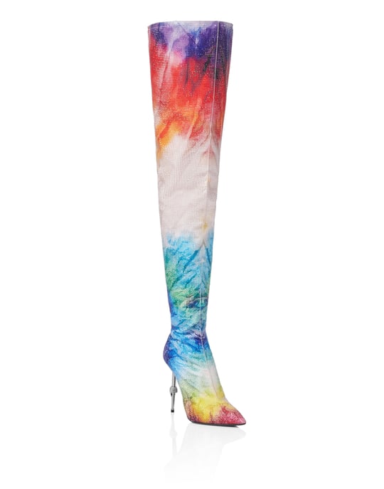 Overknee Laarzen Met Hoge Hak Tie Dye - Image 1