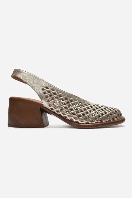Monvera Blokhak Leren Slingback Sandaal - Image 4