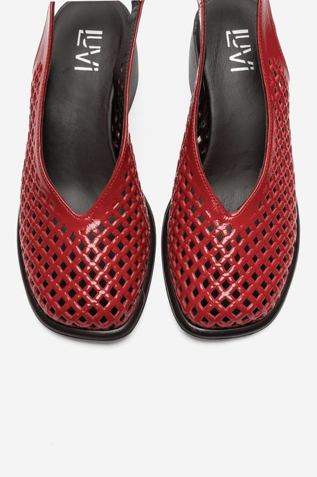 Monvera Blokhak Leren Slingback Sandaal - Image 2