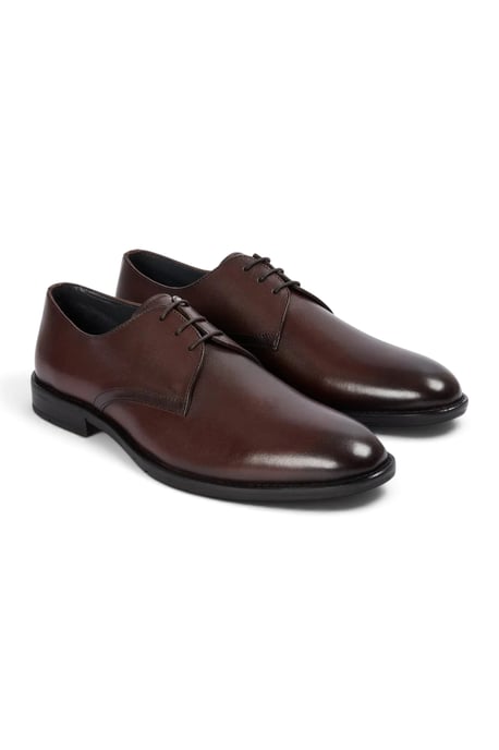 Paul Andrew Heren Klassieke Bruine Derby Schoenen met Gladde Neus - Henley - Image 2