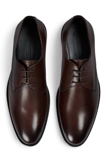 Paul Andrew Heren Klassieke Bruine Derby Schoenen met Gladde Neus - Henley - Image 4