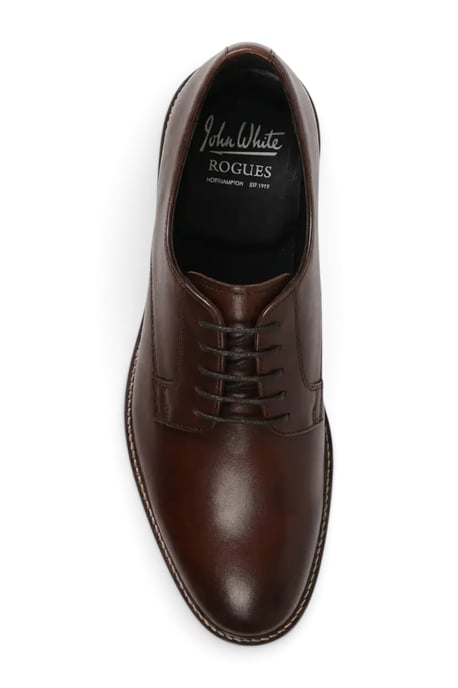 John White herenschoenen van zwart leer met gladde neus en vetersluiting - Tanner - Image 2