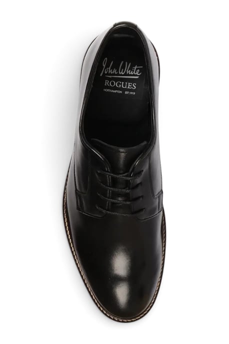 John White herenschoenen van zwart leer met gladde neus en vetersluiting - Tanner - Image 4
