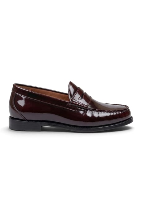 Paul Andrew heren penny loafers van bordeauxrood lakleer - Joseph - Image 1
