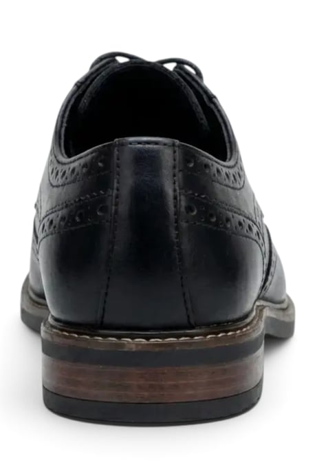 John White herenschoenen, zwarte leren wingtip brogues met vetersluiting - Stokes - Image 5