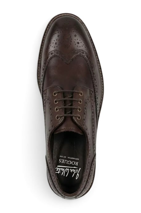 John White Heren Bruine Leren Wingtip Brogue Veterschoenen - Stokes - Image 4