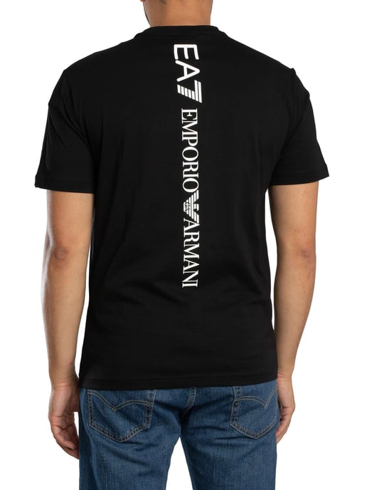 EA7 T-Shirt Met Grafische Print Op De Achterkant, Zwart - Image 3
