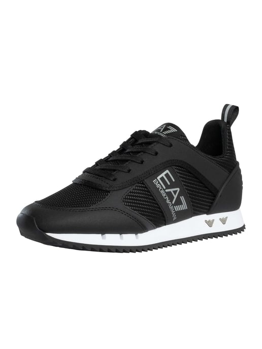 EA7 Mesh Logo-Sneakers, Zwart - Image 1