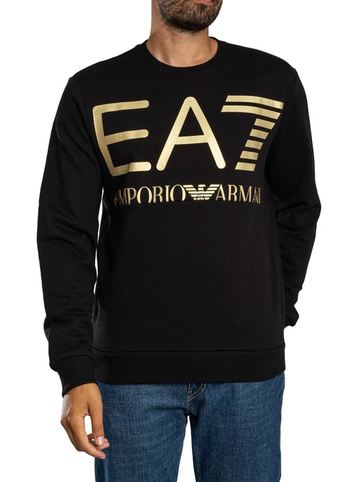 EA7 Sweatshirt Met Groot Logo En Grafische Print, Zwart - Image 1