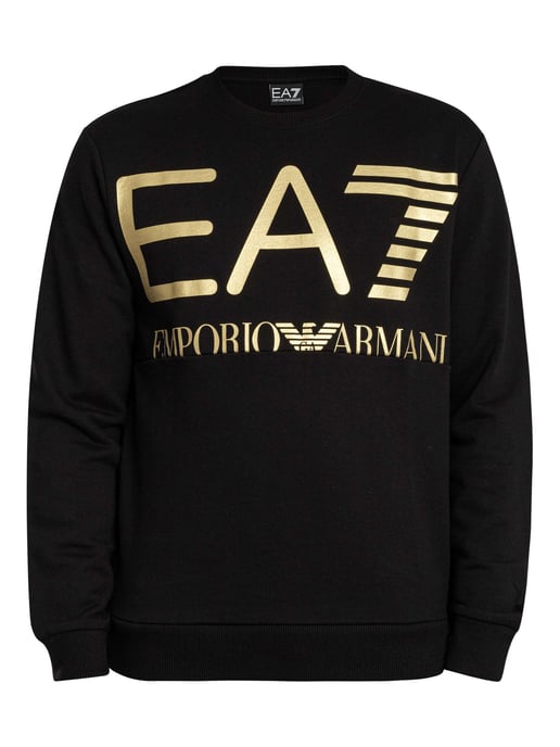 EA7 Sweatshirt Met Groot Logo En Grafische Print, Zwart - Image 6