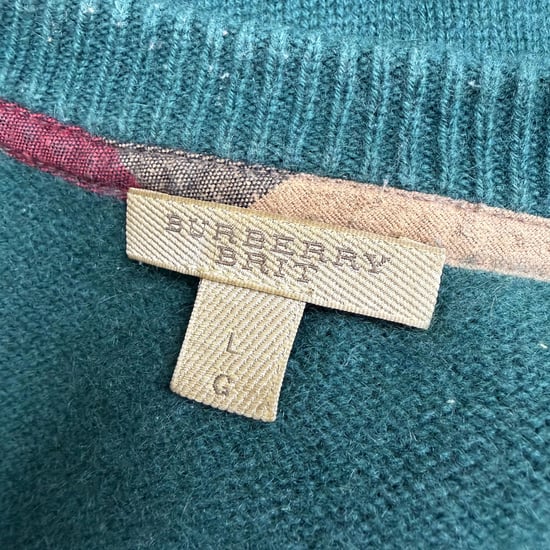 Burberry Brit Elleboog Patchwork in Groene Kasjmier - Image 4