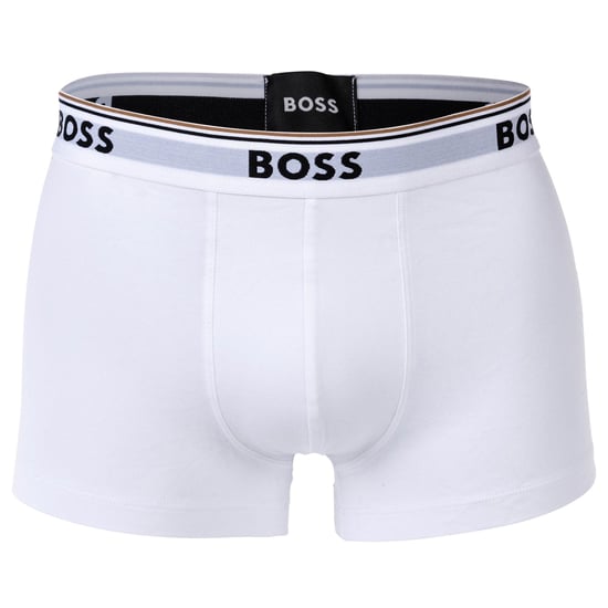 Men's Hugo Boss 3 Pack Stretch Cotton Boxer Trunks in White - Image 2