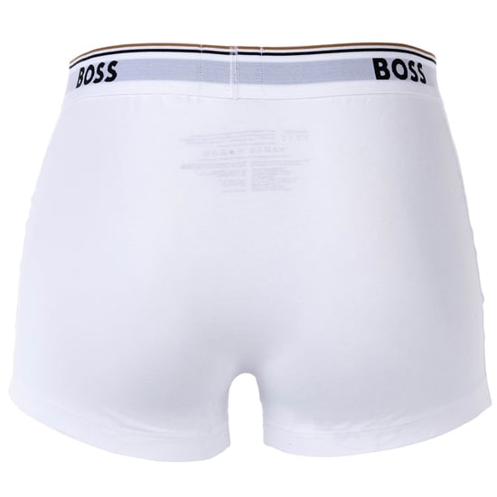 Men's Hugo Boss 3 Pack Stretch Cotton Boxer Trunks in White - Image 3