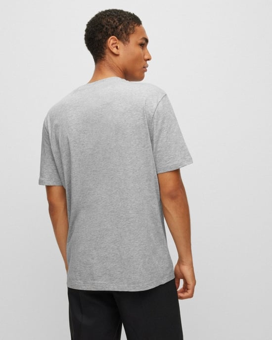 Men's Hugo T-Shirt in Grey/Black 062 - Image 3