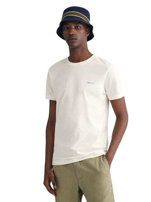 GANT Heren Korte Mouwen Contrast Logo T-Shirt - Image 5