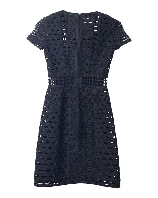 Burberry Kanten Mini-jurk in Zwarte Polyamide - Image 5