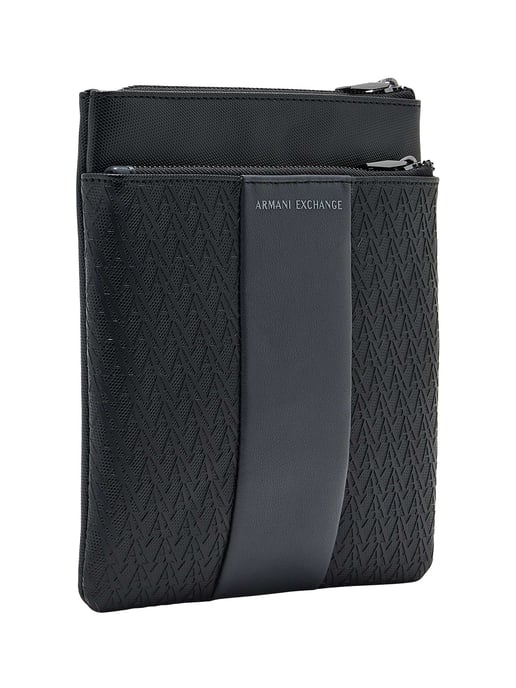 Armani Exchange Crossbodytas Met Gestructureerd Logo, Zwart - Image 2