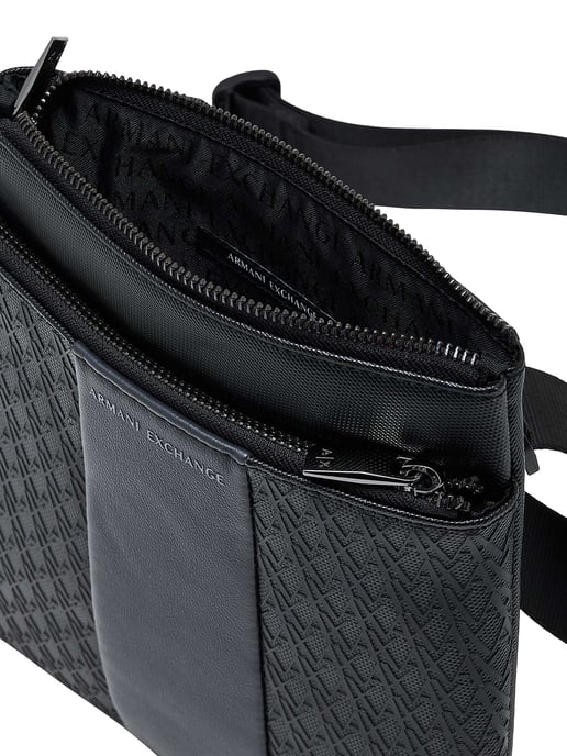 Armani Exchange Crossbodytas Met Gestructureerd Logo, Zwart - Image 5