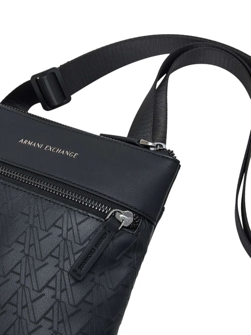Armani Exchange Platte Schoudertas/Messengerbag, Zwart - Image 4
