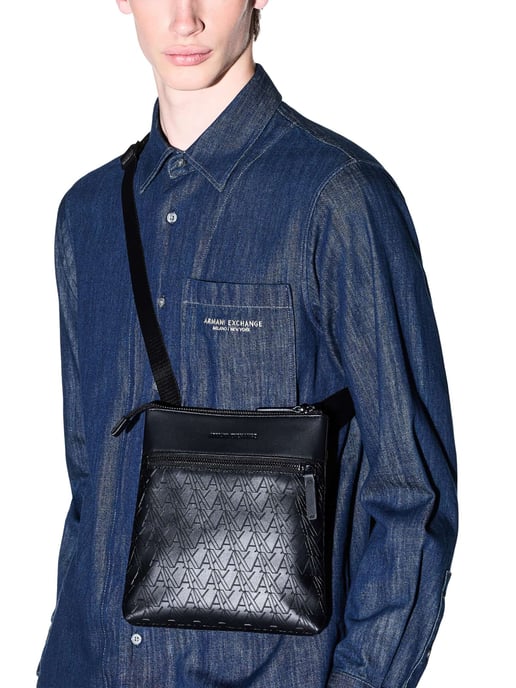 Armani Exchange Platte Schoudertas/Messengerbag, Zwart - Image 5