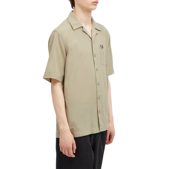 Fred Perry Getextureerd Lichtgewicht Warmgrijs Vakantiehemd - Image 2