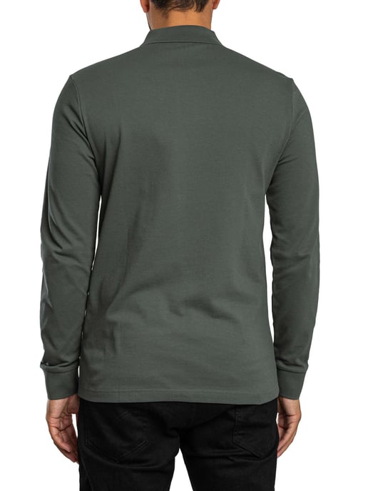 BOSS Passerby Poloshirt Met Lange Mouwen, Groen - Image 3