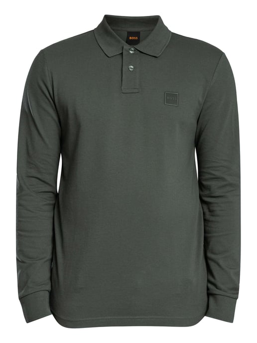 BOSS Passerby Poloshirt Met Lange Mouwen, Groen - Image 5