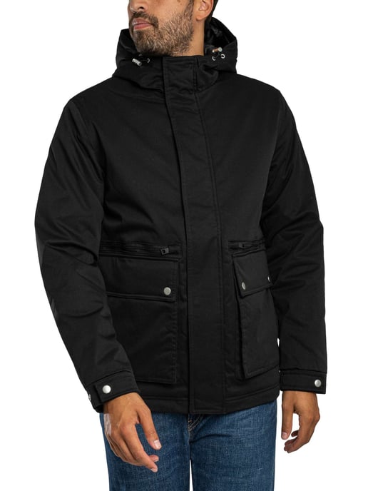 Jack & Jones Wolf Parka-Jas, Zwart - Image 1