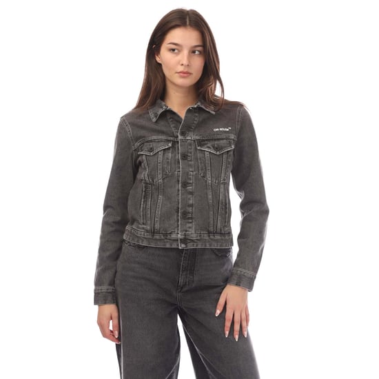 Damesjas Off White Diagonal Regular in Grijs Wit - Image 2
