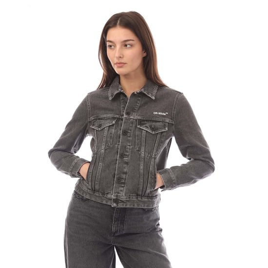 Damesjas Off White Diagonal Regular in Grijs Wit - Image 4