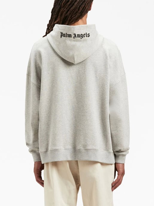 Hoodie met geborduurd logo van Palm Angels in grijs - Image 2