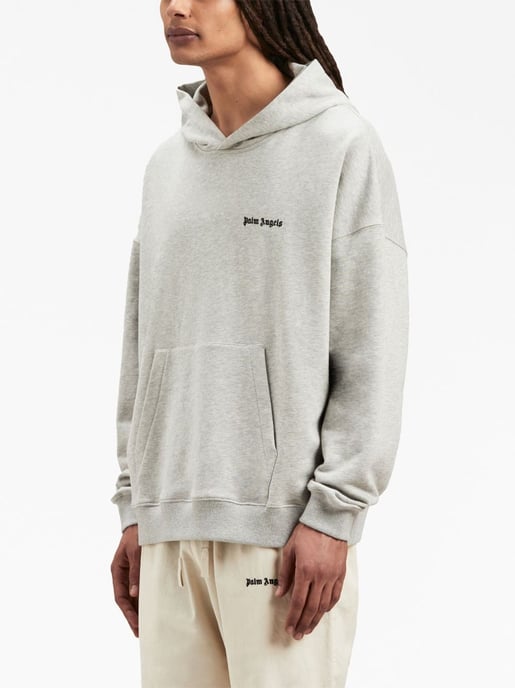 Hoodie met geborduurd logo van Palm Angels in grijs - Image 3