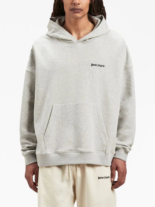 Hoodie met geborduurd logo van Palm Angels in grijs - Image 4