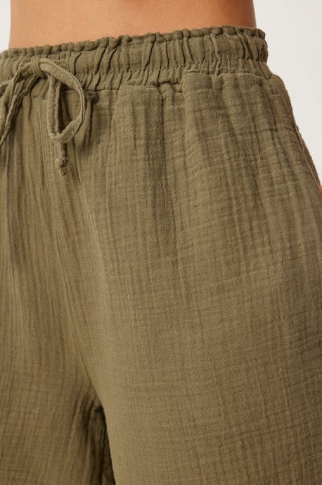Hoge Taille Wijde Been Katoenen Shorts - Image 4