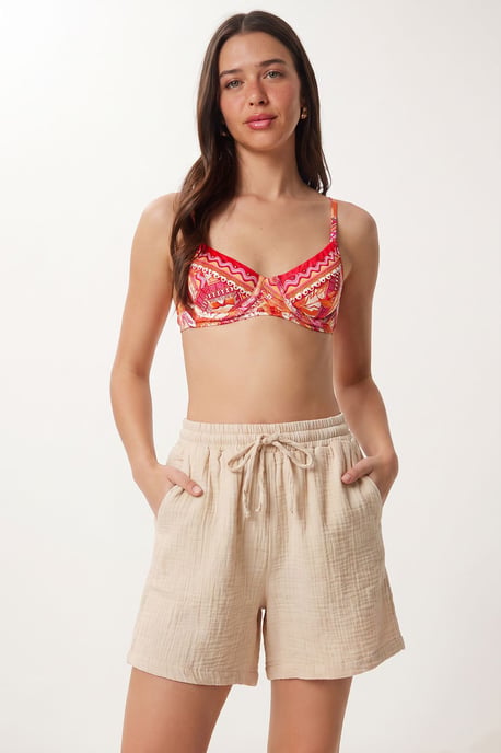 Hoge Taille Wijde Been Katoenen Shorts - Image 3