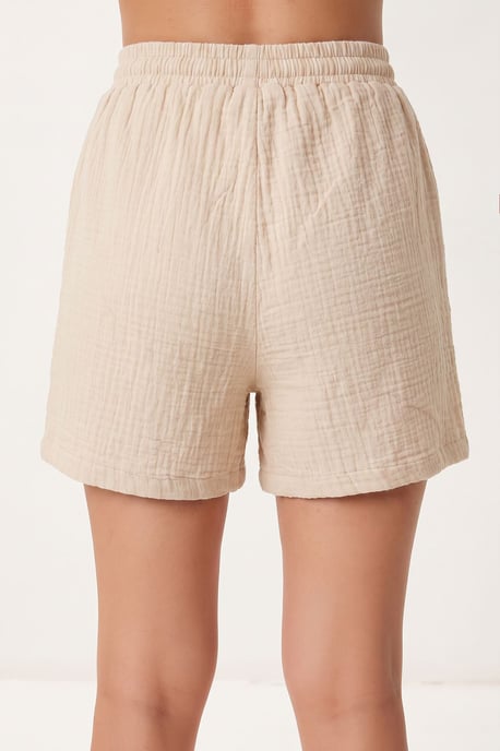 Hoge Taille Wijde Been Katoenen Shorts - Image 5